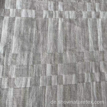 Überprüfte Feste Farbe Jacquard Line Leinen Baumwollgewebe